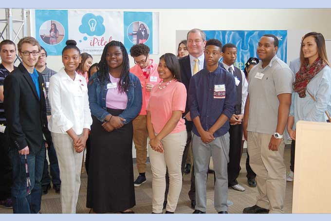 WINNERS—Front row, from left: Grayden Sabol, Sanaa Morris, Cheyenne Rhone, Nariah White, DeAndre Gordon, Caleb Kirkland and Maddison Angelone. (Photo by Rossano P. Stewart)