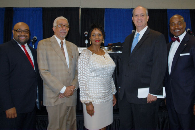 INFORMATION SOURCES—Arthur Milton Porter III, Clarence F. Curry, Kimberly L. Slater-Wood, Bill Flanagan and Keith B. Key informed the audience that the region is full of opportunities during their lunch panel discussion. 