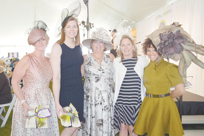 LUNCHEON CO-CHAIRS—Annie Hanna Engel, Debbie Demchak, Charlene Petrelli, Christy Wiegand and Kiya Tomlin 