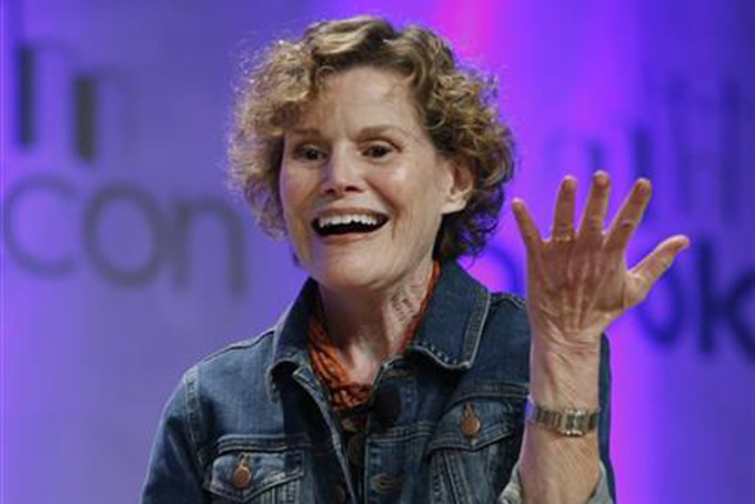 Author Judy Blume speaks about her new book, “In the Unlikely Event,” her first novel for adults in 17 years, at BookCon in New York, Sunday, May 31, 2015. The novel was inspired by a historical incident, when three planes crashed over eight weeks in Blume’s hometown of Elizabeth, N.J. in the 1950s. (AP Photo/Kathy Willens)
