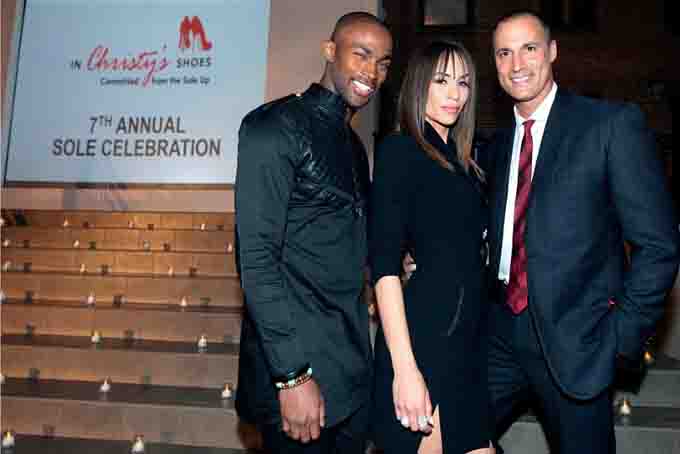 Pictured left to right, America's Next Top Model first male winner, Keith Carlos, America's Next Top Model two-time finalist and All-Star, Dominique Reighard, and New York Times bestselling author Nigel Barker unite to support In Christy's Shoes 7th Annual Sole Celebration on May 14 in Columbus, OH. (PRNewsFoto/Dominique Reighard) 