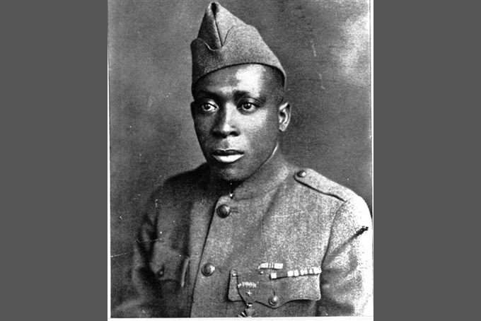 This undated photo provided by the U.S. Army shows Army Pvt. Henry Johnson. Pvt. Johnson was one of two World War I Army heroes on Tuesday June 2, 2015, who finally received the Medal of Honor they may have been denied because of discrimination, nearly 100 years after bravely rescuing comrades on the battlefields of France. (U.S. Army via AP)