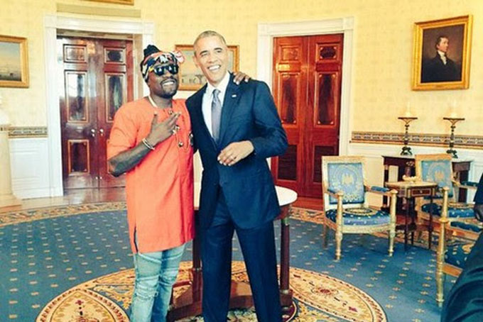 Rapper Wale poses with President Obama after the 2015 Beating the Odds Summit at the White House in Washington, Thursday, July 23, 2015. (Instagram Photo)