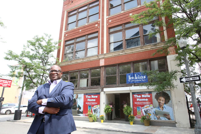 PROUD ACHEIVEMENT—Hiram E. Jackson, Real Times Media CEO and Michigan Chronicle publisher, stands before the building that will serve as the new headquarters for the parent company Real Times Media.