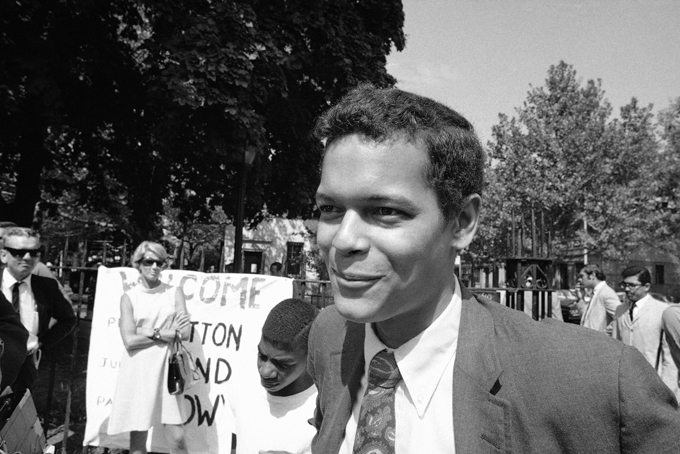Julian Bond, then a state representative from Georgia, on the streets of the Bedford-Stuyvesant section of Brooklyn on September 15,1968. (AP Photo) 