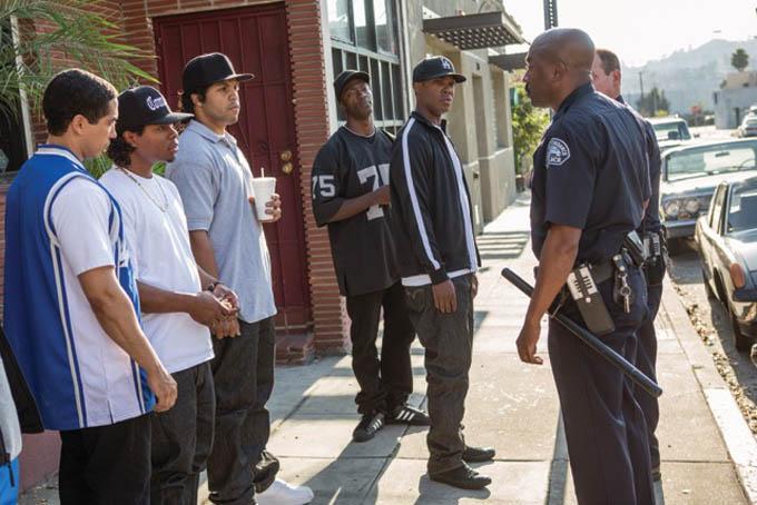 The cast of Straight Outta Compton.