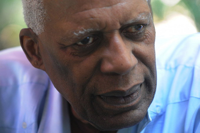 Supreme chief of Haitian voodoo Max Beauvoir speaks on Feb. 24, 2010 during interview with AFP in Port au Prince. (Anthony Belizaire/AFP/Getty Images)