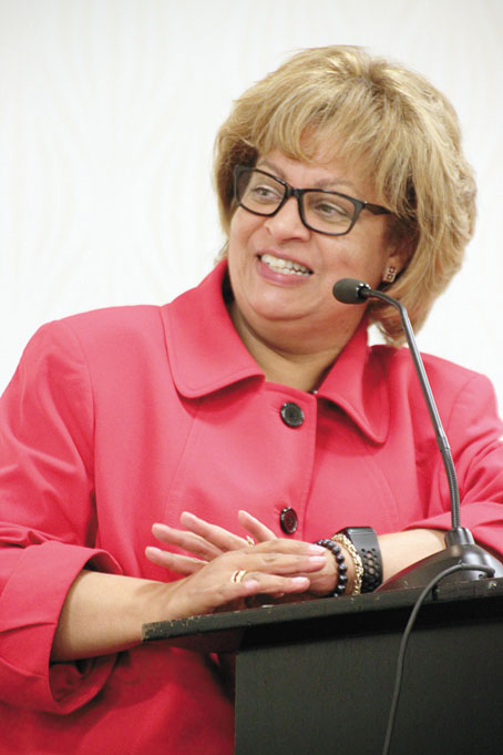 ELAINE EFFORT, mistress of ceremonies, KQV news commentator 