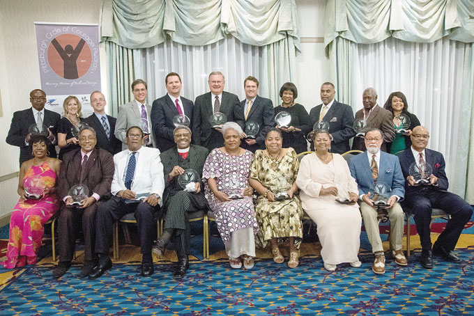CIRCLE OF COURAGE AWARDEES—BCC Ministries of Brown Chapel AME Church, located at 1400 Boyle St.,in the North Side, hosted the Pittsburgh Circle of Courage Awards 2015 at the DoubleTree Hotel in Monroeville. The evening was to recognize individuals of faith and courage. Prior to the awards ceremony, there was a meet ‘n’ greet. (Photos by Gail Manker) 