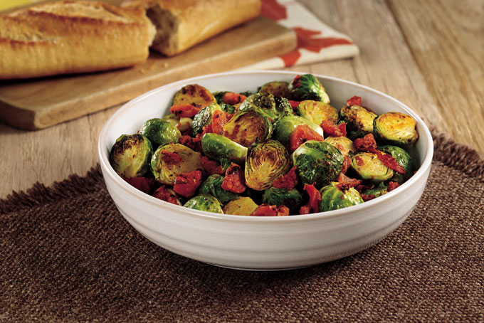 Oven Roasted Brussels Sprouts with Tomatoes