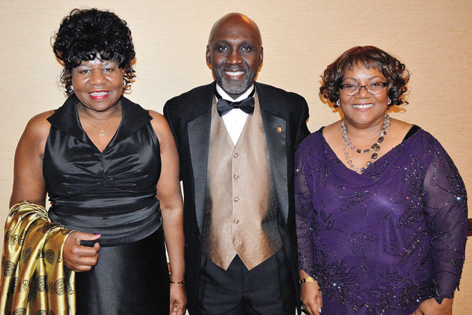 HONOREES—From left: Jerry Ann Allen, Dr. Christopher Allen and Dr. Rhonda Moore Johnson.