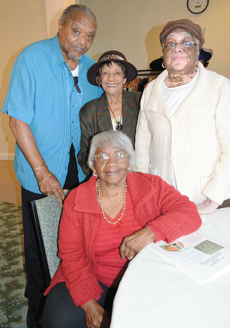 HONOREES—In no order, Norman Matthews, Anna Matthews, Glenna Davis and Geneva Black. 