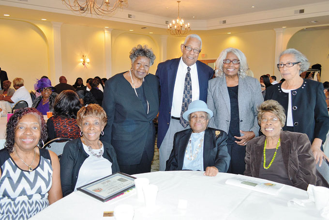 HONOREES—Hazel Jenkins, Lilly Williams, Rachel Jones, Joseph Backers, Juanita King, Nora Morant, Yvonne Boswell and Norma Freeman 