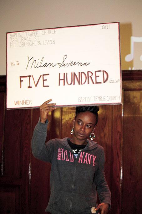 MILAN RENEE SWEENEY Winner With $500 check