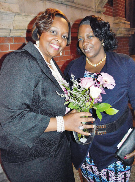 SUPPORTERS—Bridgette Cofield and Tamiko Stanley (Photos by Debbie Norrell)