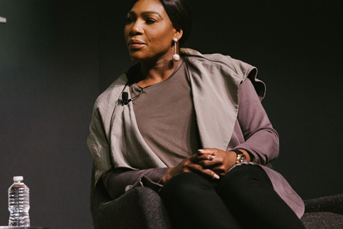 In this image released by Fast Company tennis player Serena Williams participates in a panel discussion during Fast Company's Innovation Festival, Wednesday, Nov. 11, 2015 in New York. (Laurel Golio/Fast Company via AP)