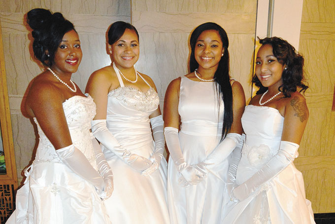 DEBUTANTES—Victoria Dorsett, Madison Ware, Samantha Moon and Lana Macklin 