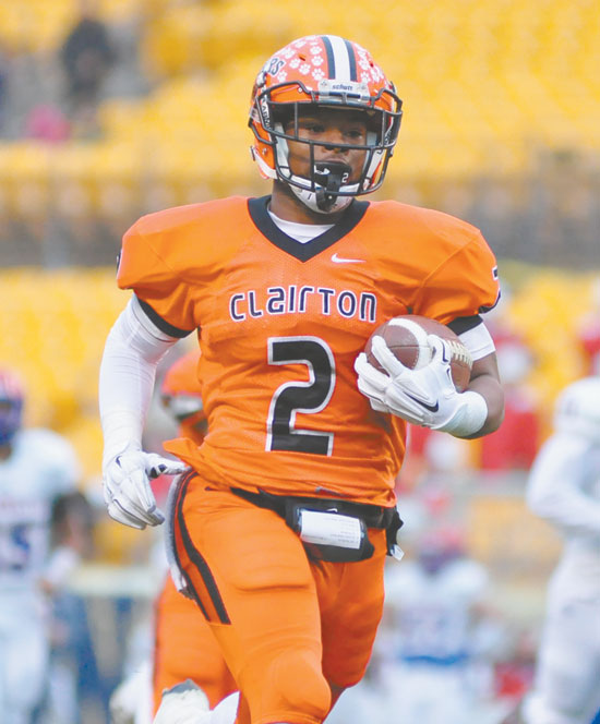 HARRISON DREHJER (2) Clairton took the opening kickoff 98 yards for a touchdown and the rout was on as the Bears won 40-0 over Jeannette. 