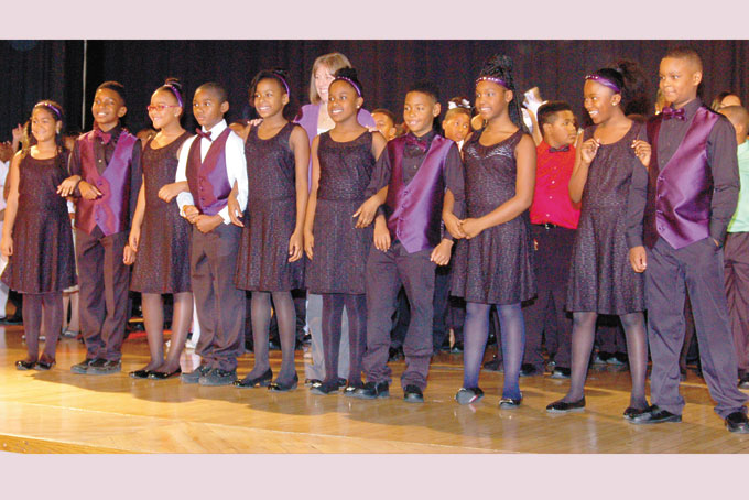 ST. BENEDICT THE MOOR K-8—Bronze Winners, led by principal Heather Hilterman, not in order, are: Joseph Anderson, Laila Graham, Amir Robinson, Jonae Taggart, Damontae Burch, Kayonia Stevens, Jackiel Young, Dre’ Onna Lewis, Will Scot and Julanna Stevens-Daughtry. Captains were Scott and Danyel White. 
