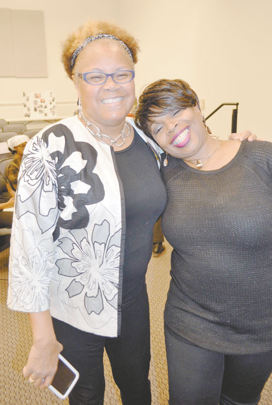 BEHIND THE READING—Playwright Sharon G. Flake and director Kim El.