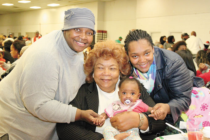 HAZEL LOWRY attending with several family generations.