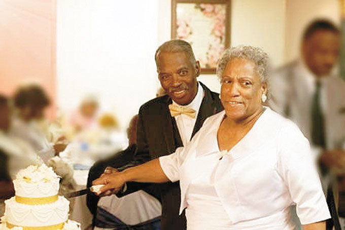 LOVE FOR 50 YEARS AND COUNTING—Pastor Ozette Lee Jr, and Joan Marie Lee celebrated their 50th wedding anniversary by renewing their wedding vows on Nov. 7 at Jesus Is The Way Church of God in Christ, in Braddock, Pa. (Photos supplied)