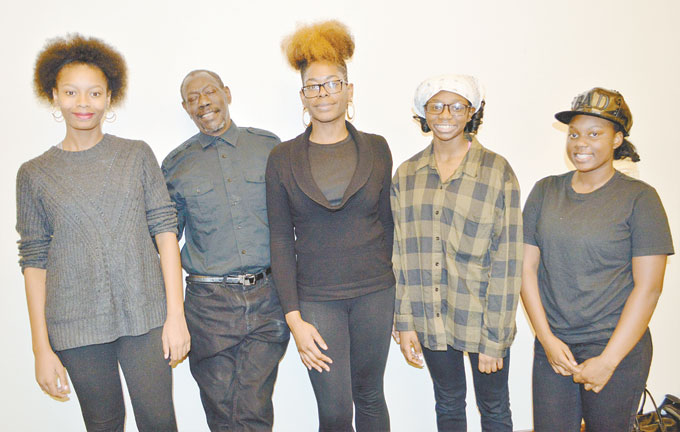 THE ACTORS—Naijah Simon, Lonzo Green, Latoya Williams, Erika Durden and Payton Bell