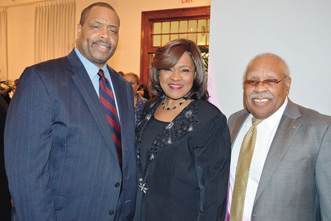 AT THE PRE RECEPTION—Lyle Humphrey, Kathy Humphrey and John Wilds 