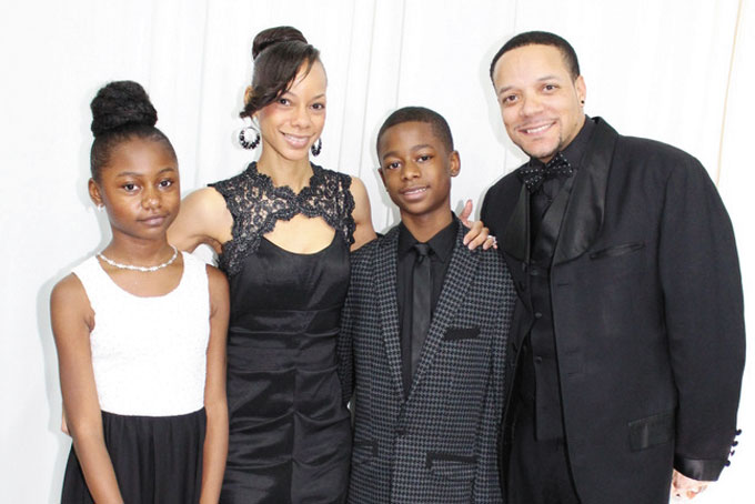 FAMILY SUPPORT—From left: Jayden Inge, Lea Edmonds, Jordan Inge and Karl Edmonds.