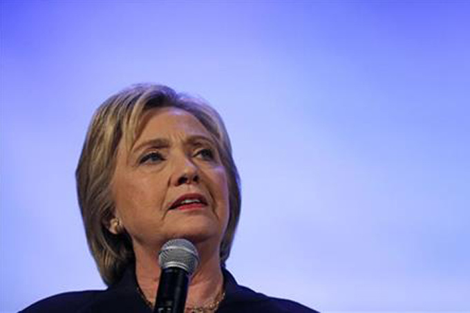 Democratic presidential candidate Hillary Clinton speaks at a campaign event at the Royal Baptist Church Family Life Center in North Charleston, S.C., Thursday, Feb. 25, 2016. (AP Photo/Gerald Herbert)