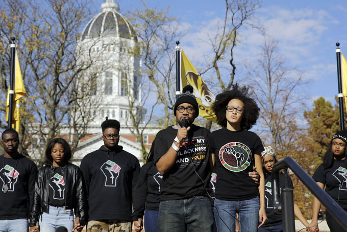 Students at the University of Missouri protested this fall amid concerns about the administration's handling of racial issues. (Jeff Roberson/AP Photo.File)