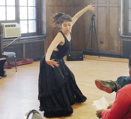 DANCE DISPLAY—Dance along with poetry, song and worship was part of the Black History display.