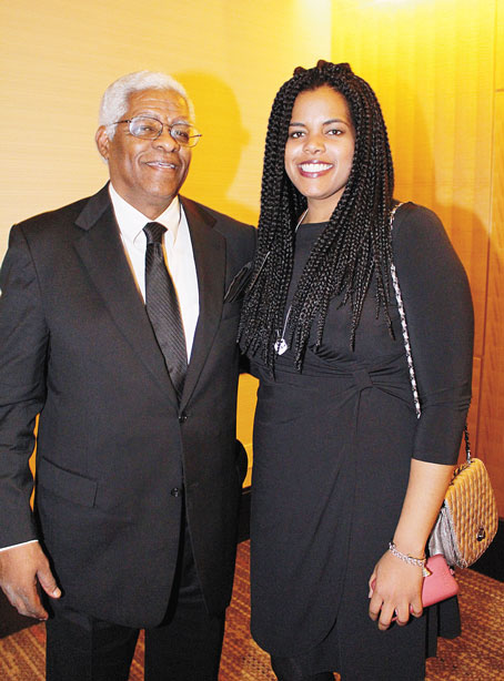 FATHER’S LOVE—Father Kenneth Sims and honoree Lola Sims. 