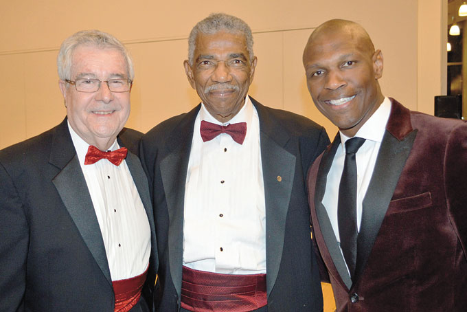 KSEF SUPPORTERS—David Jamison, RMU Provost and Sr. Vice President; Tom Motley, KSEF founder and Chris Howard, president of Robert Morris University.