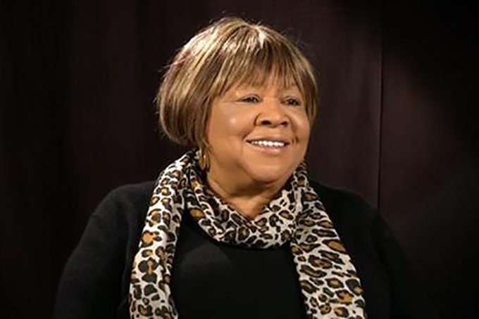In this Feb. 24, 2016 image taken from video, Mavis Staples appears during an interview in New York. The 76-year-old voice of the Staple Singers sang behind Martin Luther King Jr., dated Bob Dylan, recorded with Prince and just released a disc with alternative rock hero M. Ward interpreting new songs by the likes of Nick Cave and Neko Case. This week offers a burst of attention with the debut of an HBO documentary "Mavis!" about her life. (AP Photo/Ted Shaffrey)