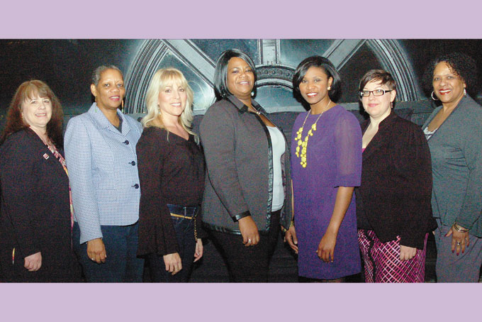 PANALISTS AND MODERATOR—From left: Connie Brinda, Roxanne E. Epperson, Jodi Cuccia, Kathi R. Elliott, Brittny McGraw, Diane Dahm and Rhonda Fleming. (Photos by Rossano P. Stewart)