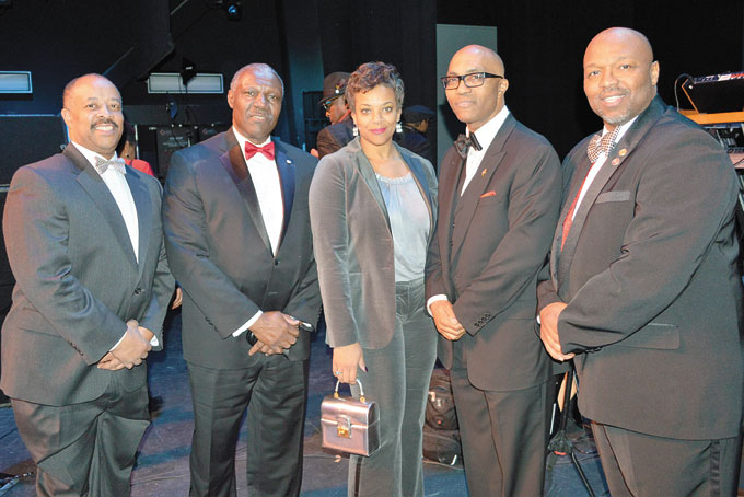 TONIGHT WE CELEBRATE KSEF—Alex Matthews, Sam Stephenson, Janice Burley Wilson, Howard Russell Jr. and Eric Cofield