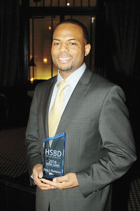 TONY J. THOMPSON HSBD young leader awardee. 