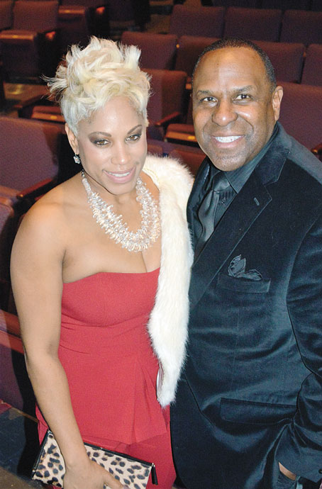 WHAT A SHOW—Atiya Abdelmalik with husband, Tim Johnson (Photos by Debbie Norrell)