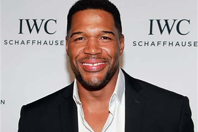 FILE - In this April 14, 2016 file photo, Michael Strahan attends IWC's "For the Love of Cinema" event during the 2016 Tribeca Film Festival in New York. Strahan is leaving, "Live! With Kelly and Michael," the daily talk show he co-hosts with Kelly Ripa to work full-time on “Good Morning America.” ABC said Tuesday, April 19, that a search for Strahan’s replacement will begin in the fall. (Photo by Donald Traill/Invision/AP, File)