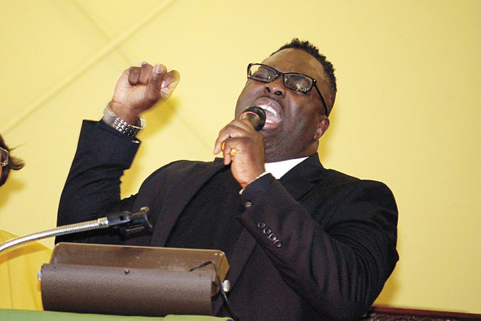 REV. DR. WILLIE THOMPSON—Pastor Morning Star Baptist Church preached the Word.