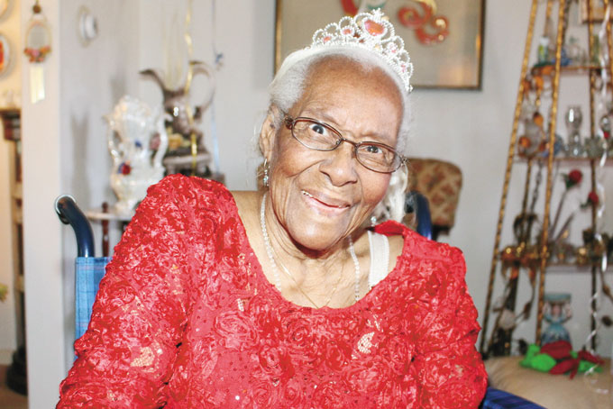 CELEBRATING 105—Janet Wharton’s family and friends helped her celebrate her 105th birthday recently. Wharton was born in Mountville, SC on March 29, 1911. She was one of six children. The family moved to Pittsburgh in the Hill District when she was 3. She was married at 19 and they had one daughter, two grand daughters, and four great grand children. She was a private duty nurse for most of her life, but later became a beautician and eventually purchased her own salon “Jan’s Salon of Beauty.” She has been a member of Calvary Baptist Church for several years with Jesus always being the a constant in her life. She enjoys reading and is very gifted at arts & crafts. Her crafted bible covers were so popular that she began to sell them. She loves to bake and makes the best apple and sweet potato pies. She has received two city proclamations from the mayor’s office, one in 2011 and one this year. (Photos by J.L. Martello)
