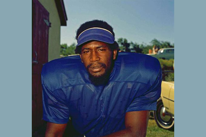 This is a 1972, file photo, showing Baltimore Colts defensive end Bubba Smith. The Concussion Legacy Foundation says former NFL defensive end Bubba Smith was diagnosed with the brain disease CTE by researchers after his death. (AP Photo/File)