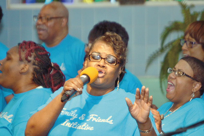 CARLA BROADUS leads Family & Friends Choir