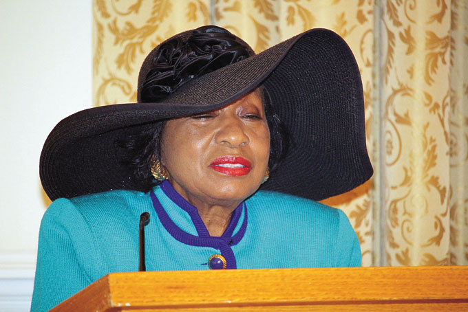 ALBERTHA GRAHAM-ELLISON welcomes everyone to the event