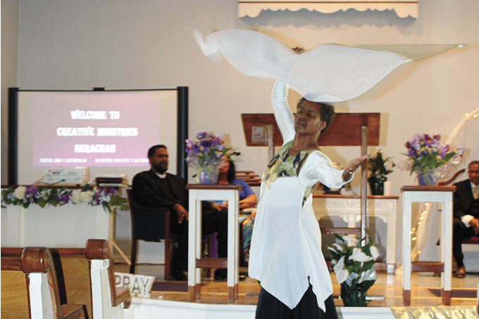 DANCE MINISTRY—From the Dance Ministry Deborah Harriett does a dance selection.