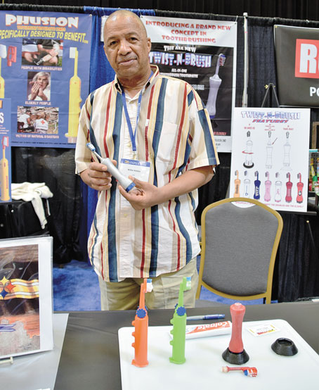 HOMETOWN INVENTOR—Willie F. Hobbs co-creator of the Twist-n-Brush aims for his inventions to help anybody struggling.