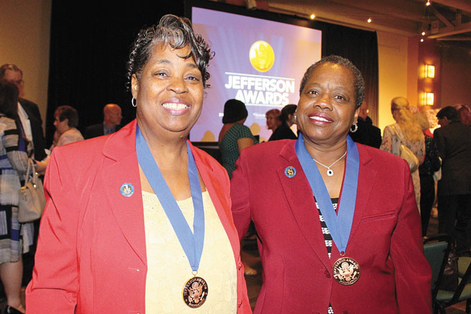 HONOREES—Kathleen Hunt and Cheryl Morris.