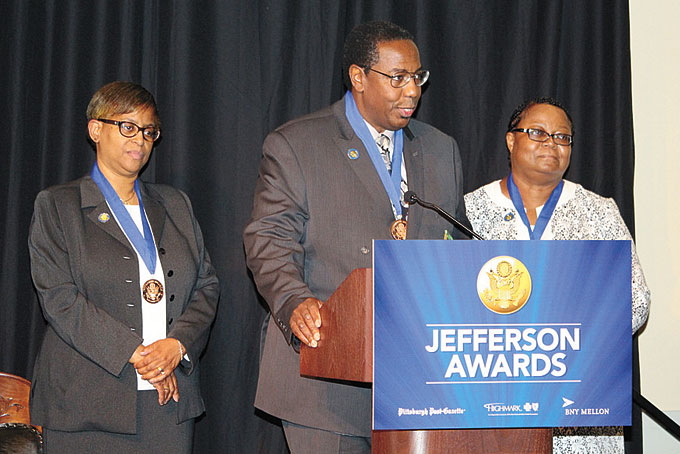 HONOREES—Dr. Jane Madison, Dr. William Simmons and Dr. Jane Madison. (Photos by J. L. Martello)