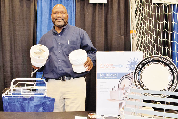 INVENTOR EXTRAORDANAIRE—With his inventions being sold on Amazon, inventor E. Fitzmore Hughes of On Course Innovations won the Award of Merit during the InventHelp’s INPEX Trade Show. 